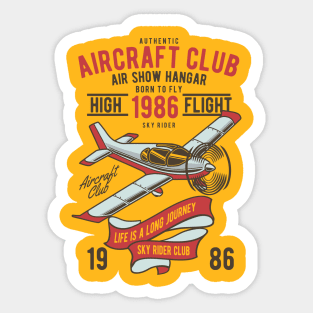 Aircraft Club 1986 Sticker